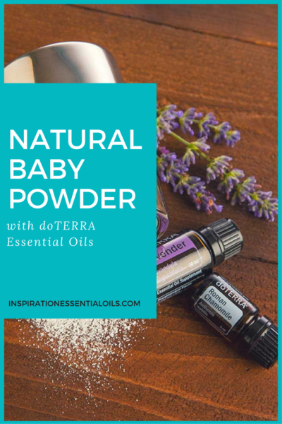 Natural baby powder with essential oils
